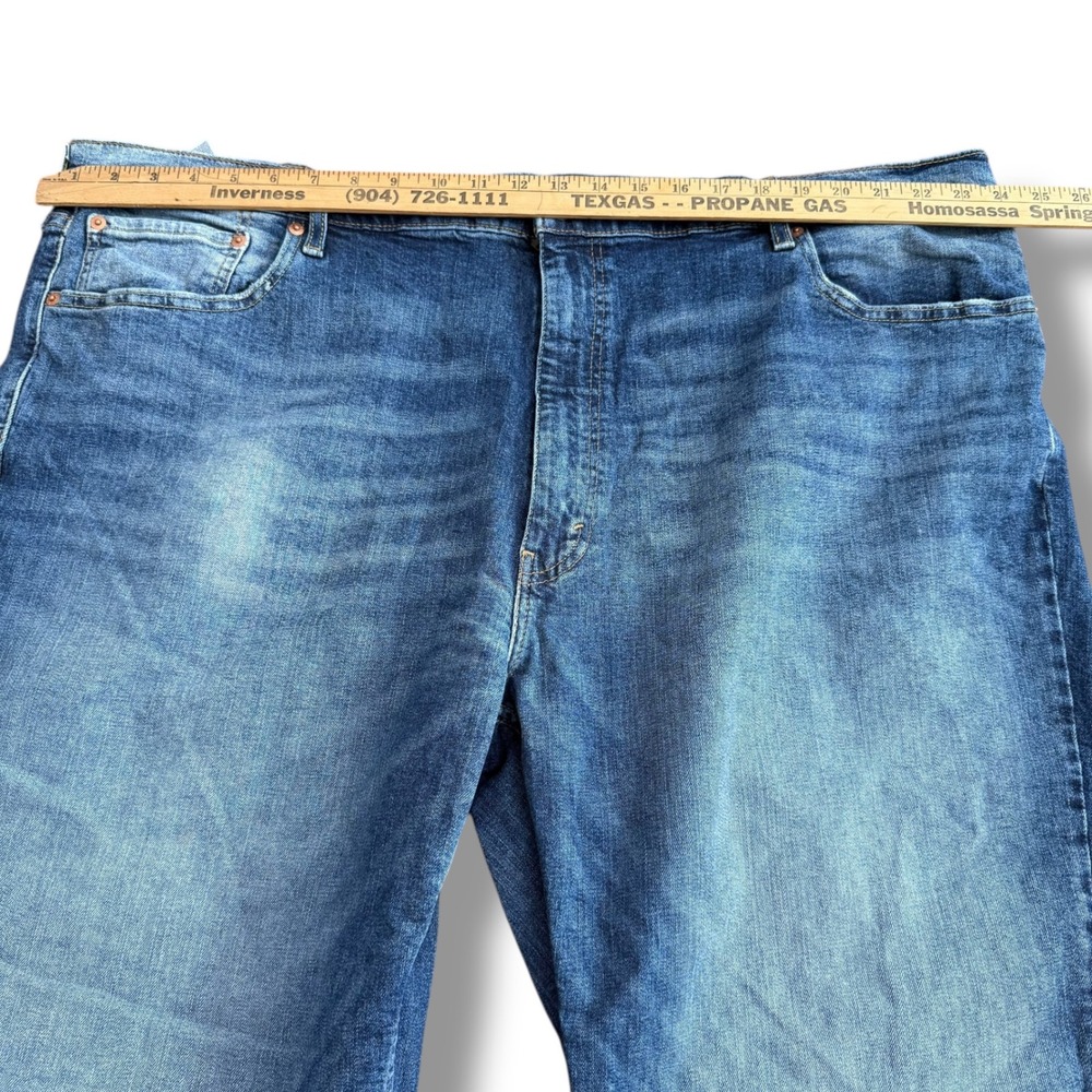 Levi Strauss Co 559 Mens Jeans W48 L28 (48x23) Blue Denim Relaxed Fit - Picture 4 of 10